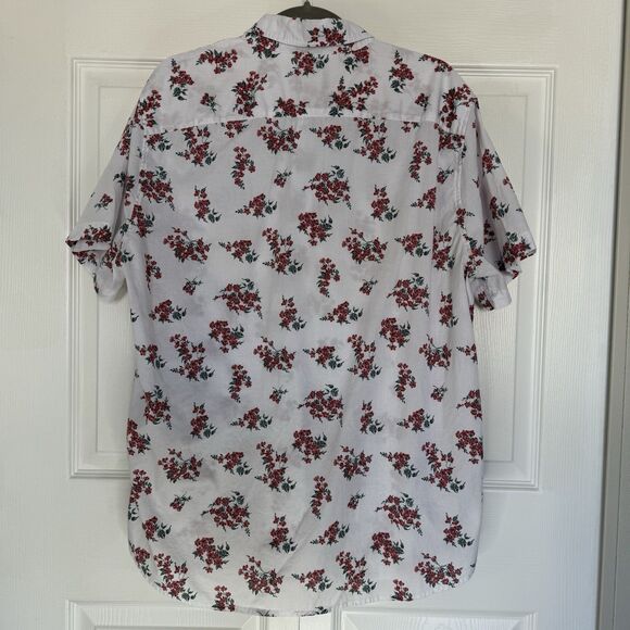 Men’s Abercrombie & Fitch Floral Half Button Pullover Short Sleeve Shirt Size XL - Picture 4 of 8